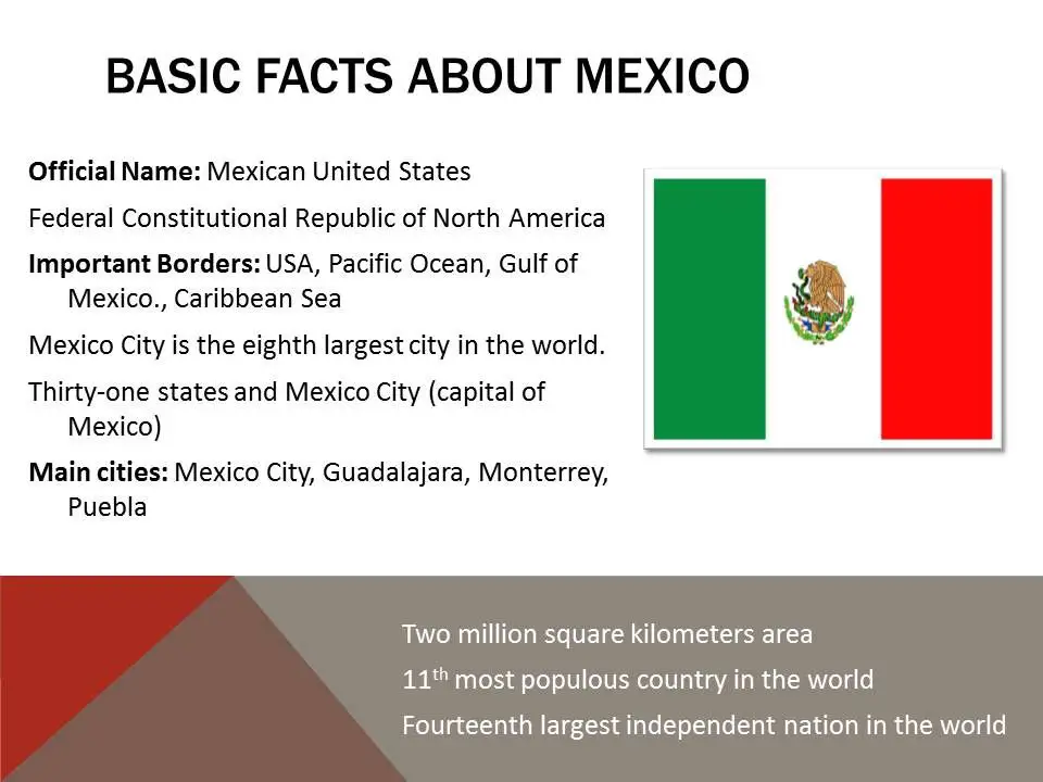 What are 5 cultural facts about Mexico