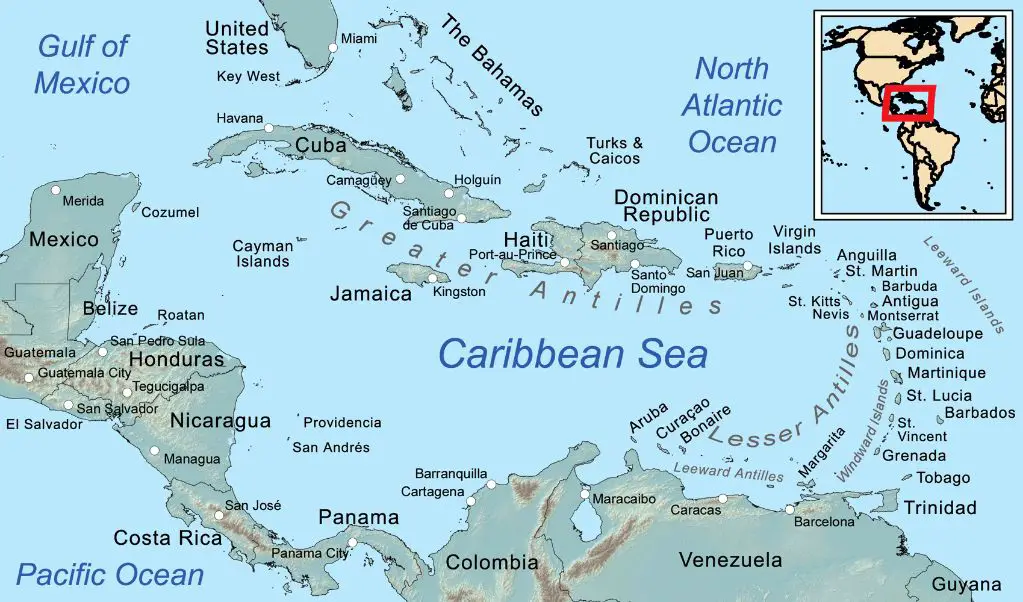 Are all Caribbean countries Latin