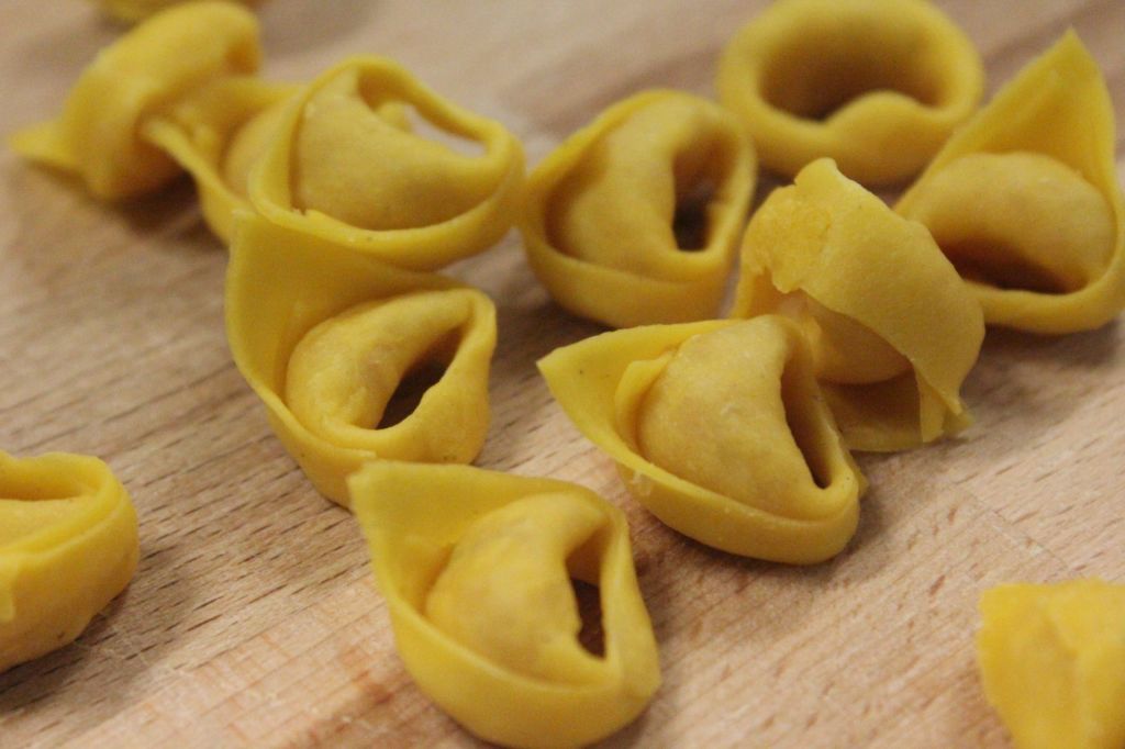 What is tortellini traditionally filled with