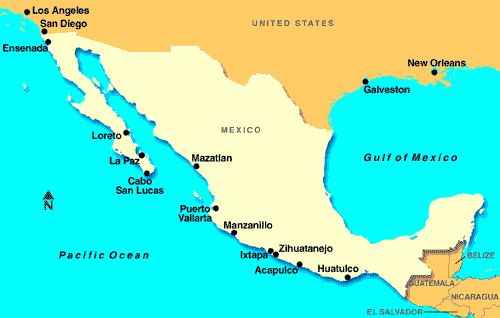 Where is the Mexican Riviera located