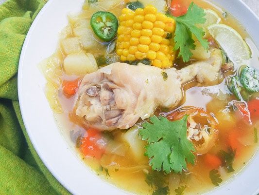 How many calories are in a bowl of Mexican chicken soup