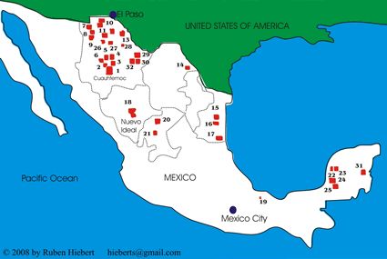 Where are the Mennonites located in Mexico