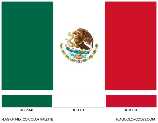 What shade of green is the Mexican flag