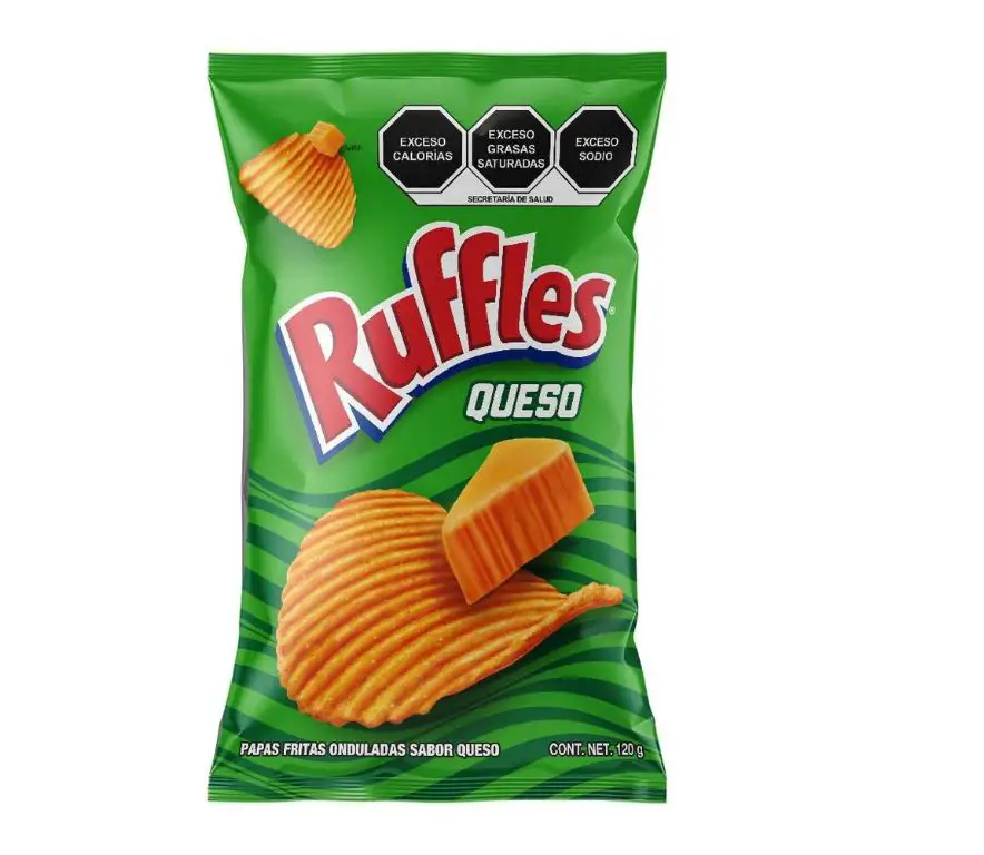 What is queso ruffles made of